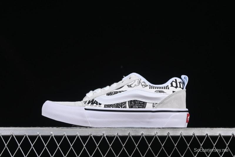 Vans Knu Skool Low-Top Retro Chunky Sneakers with Oversized Logo - VN000CS0239