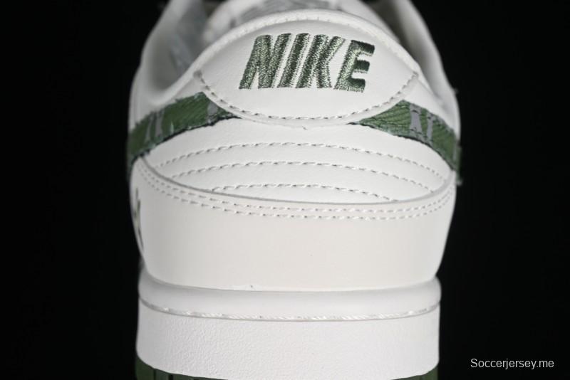 Nike SB Dunk Low MLB Collaboration - Green Denim Anniversary Custom Low-Top Casual Skate Shoes - DQ1098-345