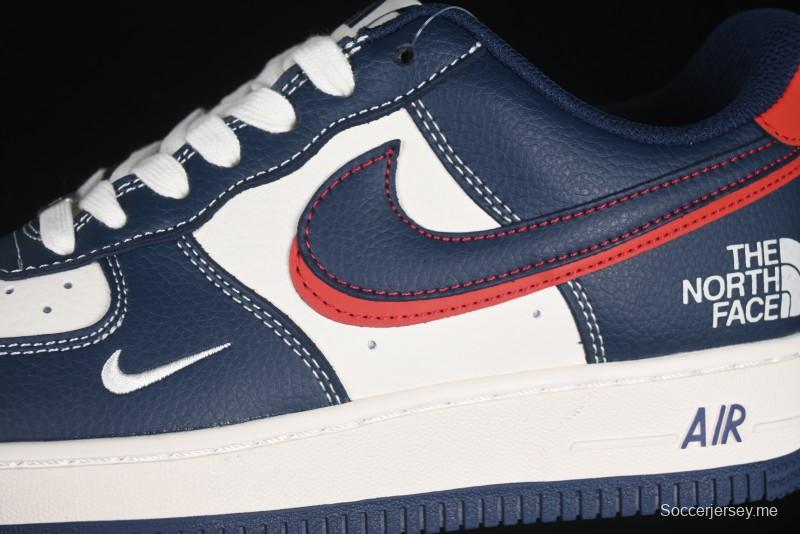 Nike Air Force 1 '07 Low The North Face Collaboration Blue Red Double Swoosh Casual Sneakers - XS1958-521