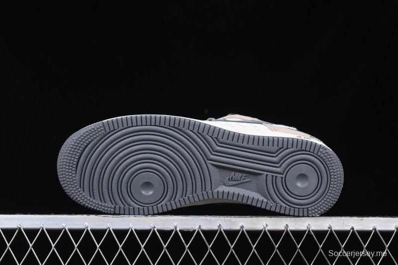 Nike Air Force 1 '07 Low Stussy Collaboration - Lambskin Brown Low-Top Casual Sneakers - XZ6188-888