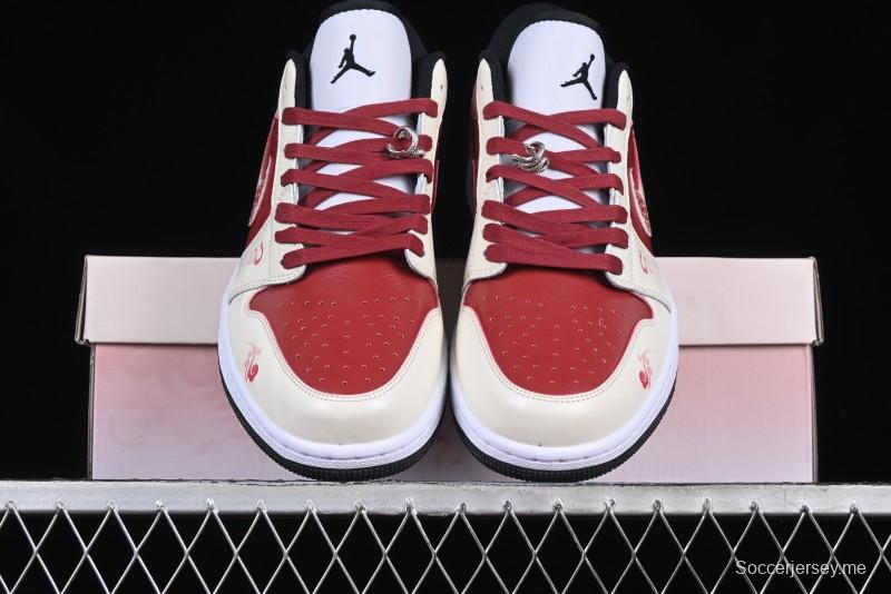 Nike Air Jordan 1 Low OG Retro Basketball Shoes Snake Year Limited Edition - 553558-132