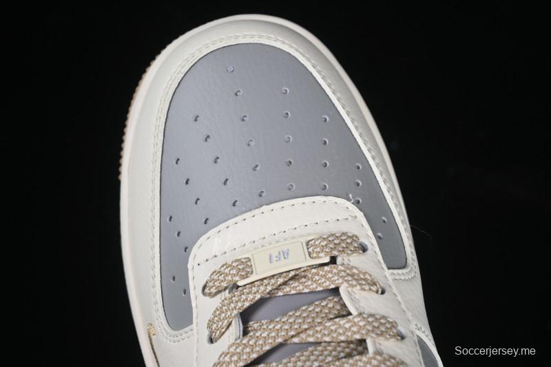 Nike Air Force 1 '07 Low Bape Collaboration Khaki Beige Grey Low-Top Casual Sneakers - BB6566-208