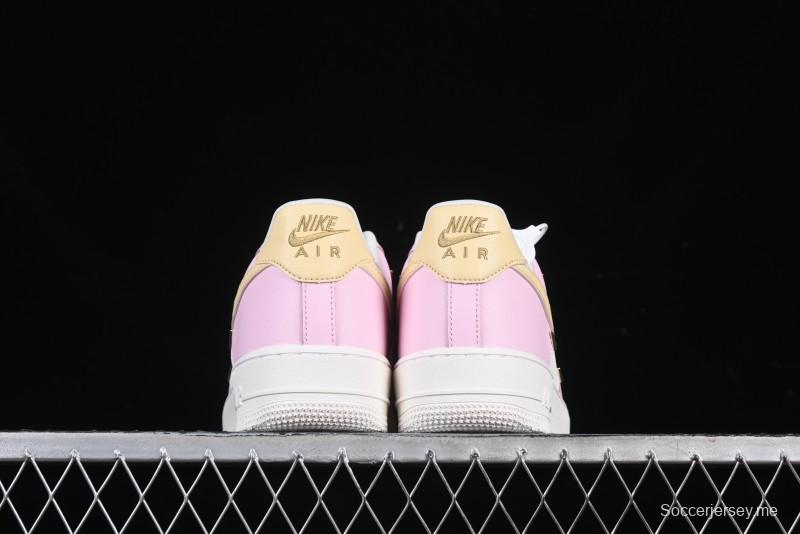 Nike Air Force 1 '07 Low White Pink Swoosh Casual Sneakers - IB2574-600