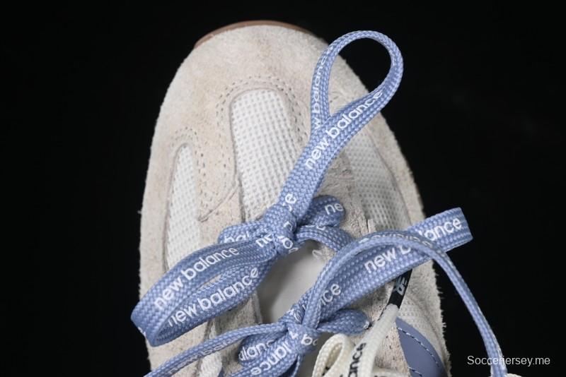 New Balance 237 Heritage Sneakers - Suede and Mesh in Muted Gray with Blue Accents