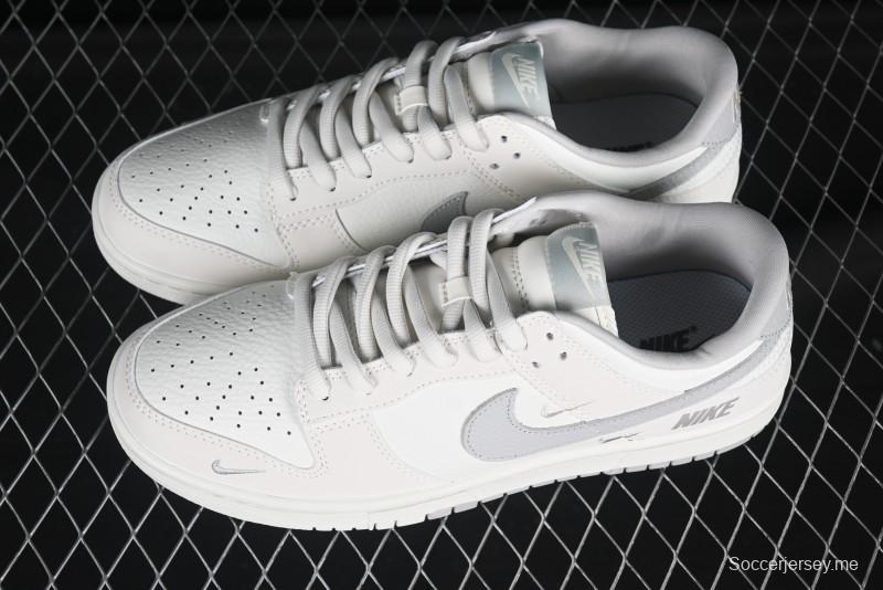 Nike SB Dunk Low Collaboration Triple Swoosh Beige Grey Low Top Casual Skateboarding Shoes - SC9207-401