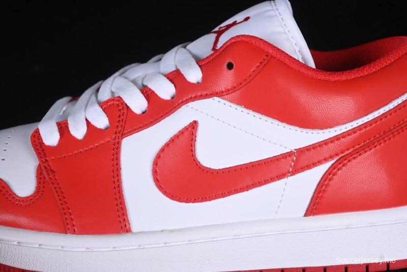 Nike Air Jordan 1 Low AJ1 White Red Casual Sneakers - 553558-166