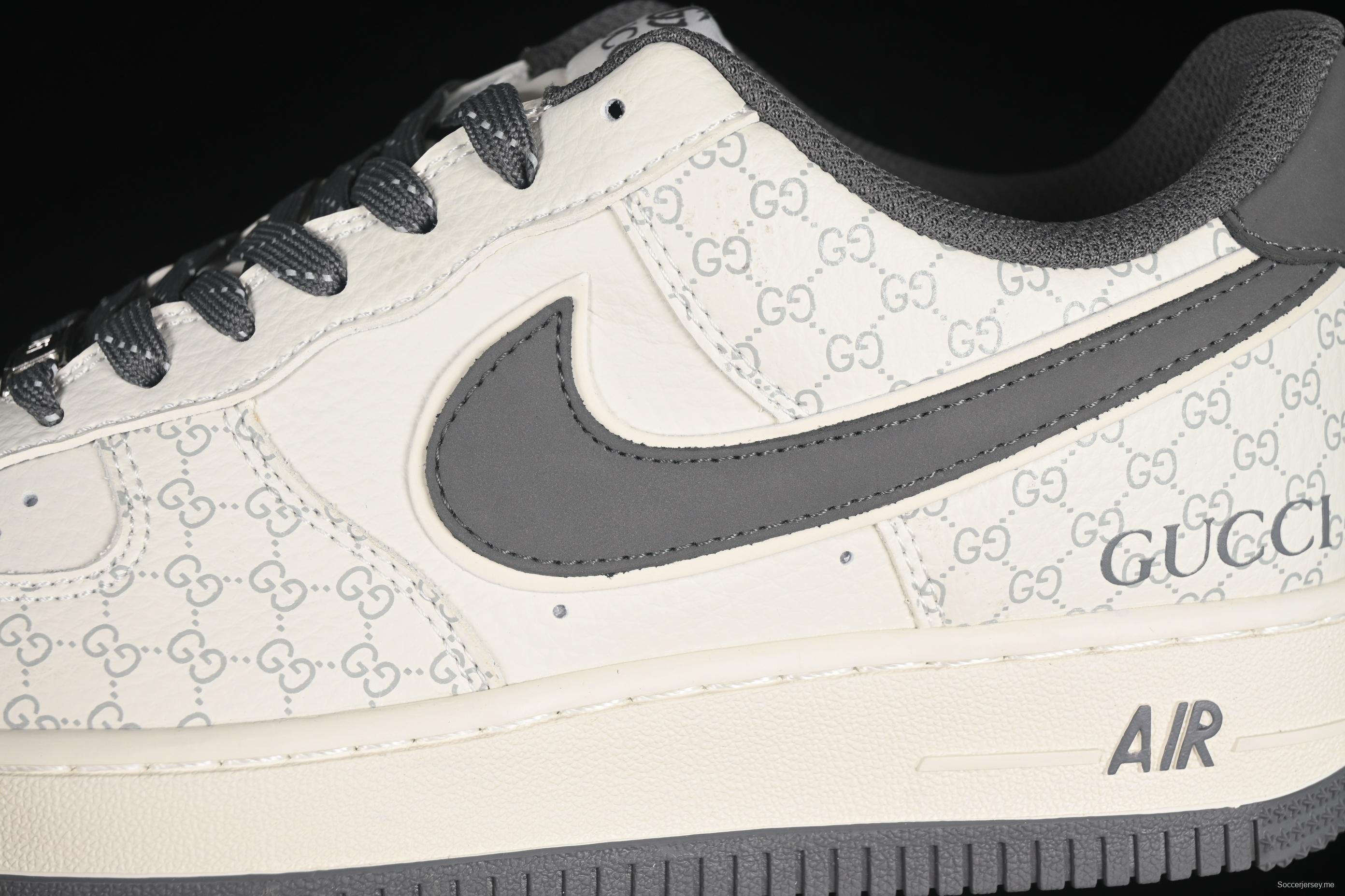 Nike Air Force 1 '07 Low Gucci Collaboration Classic Grey Pattern Casual Sneakers - CS5288-003
