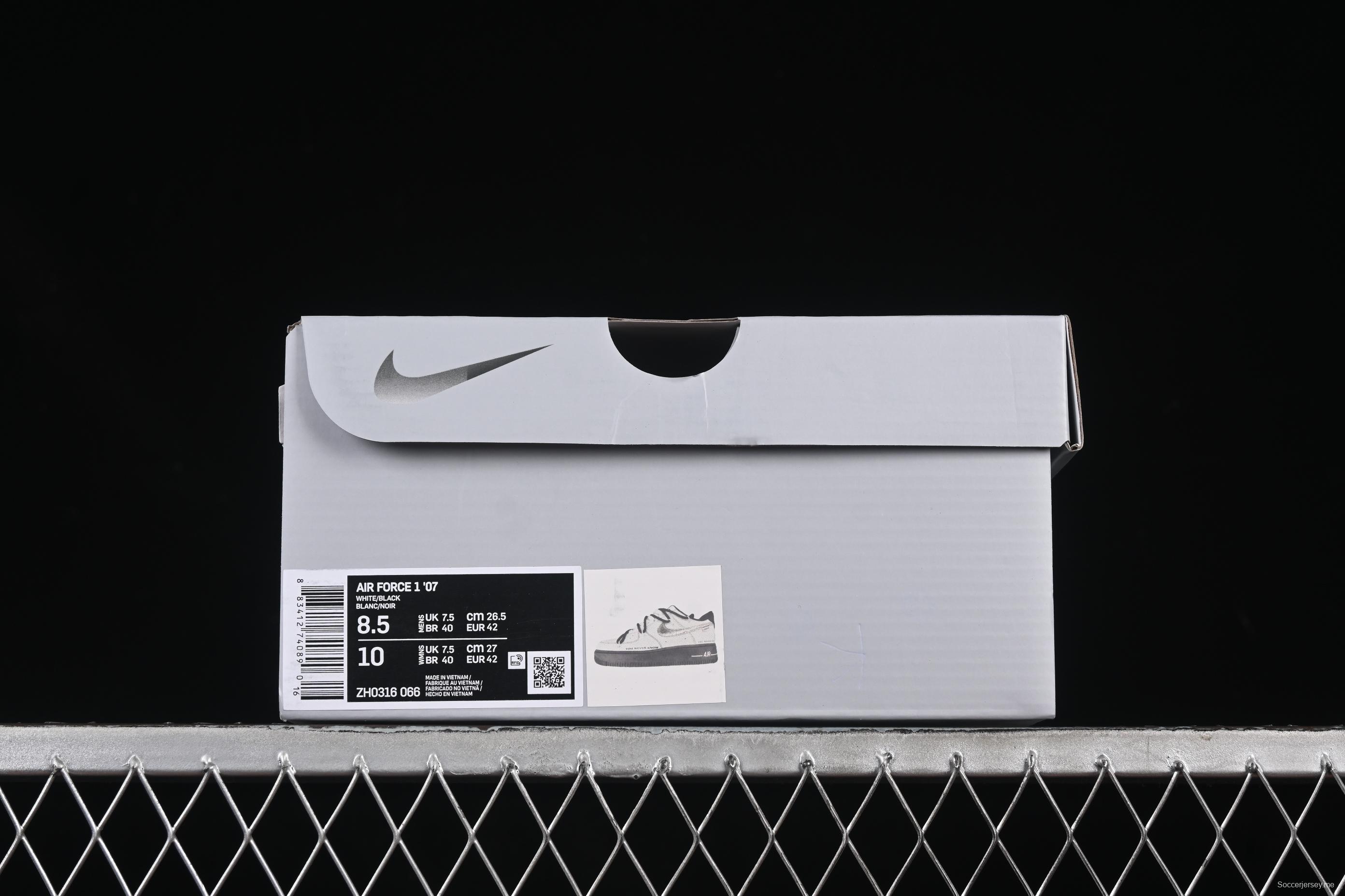 Nike Air Force 1'07 Low Casual Sneakers with Full-Length Air Cushion - ZH0316-066