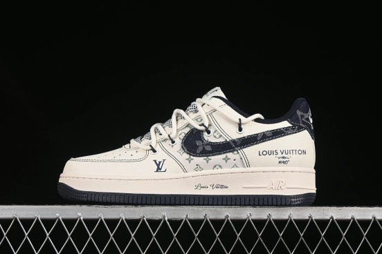 Nike Air Force 1 '07 Low LV Collaboration Black Denim Hook Drawstring Casual Sneakers - DM6868-060