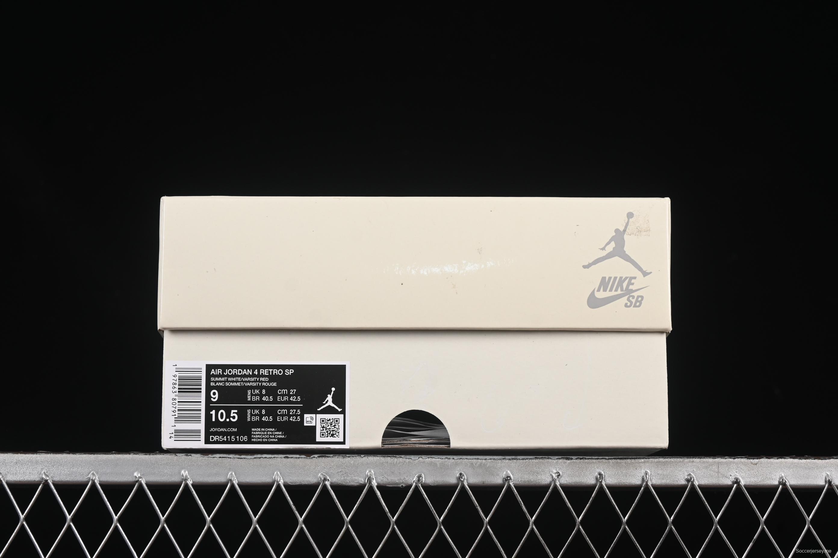 Nike SB x Air Jordan 4 OG "Varsity Red" Retro Basketball Shoes - DR5415-106