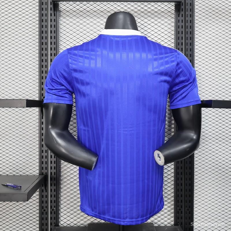 إصدار اللاعب 2025 أديداس 2025 قميص أديداس أزرق بتصميم مخطط
