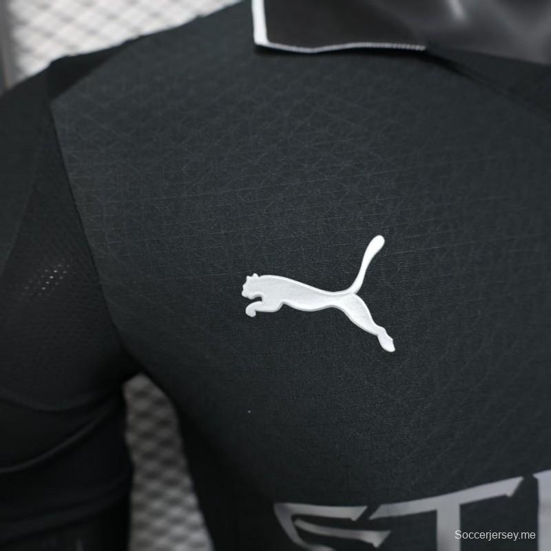 نسخة اللاعب 25/26 قميص مانشستر سيتي الاختباري الأسود لمانشستر سيتي 25/26