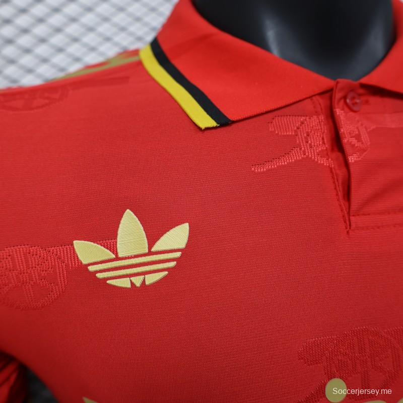 إصدار اللاعب 25/26 أرسنال أحمر بتصميم كلاسيكي مع قميص أرسنال الأحمر