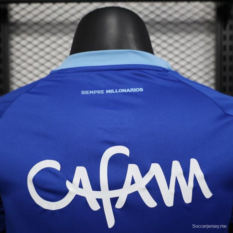 نسخة اللاعب 25/26 ميلوناريوس أزرق بتصميم شعار أندينا قميص المنزل 25/26 ميلوناريوس أزرق بتصميم شعار أندينا