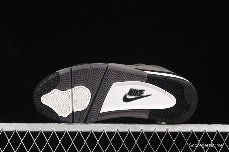 حذاء نايك اير جوردان 4 ريترو من نايك اير جوردان 4 من نايك من جلد الغزال البني الكهفي مع شبكة سوداء - FV5029-200