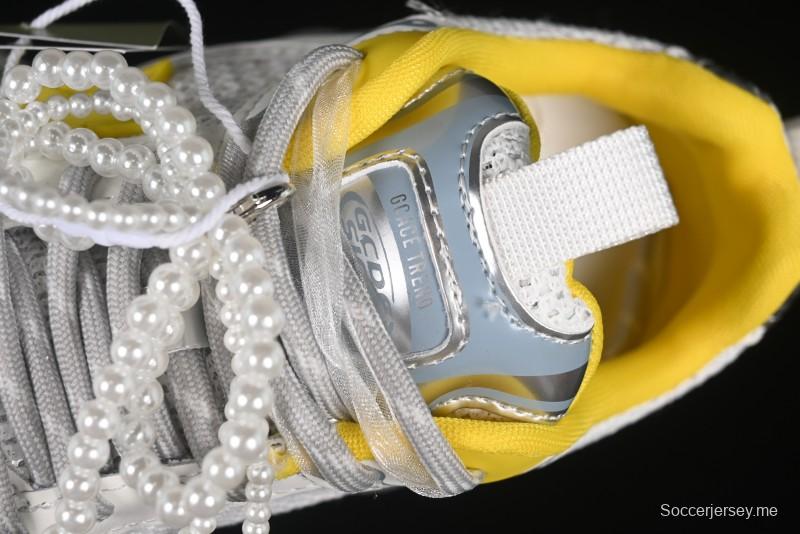 حذاء رياضي مكتنزة بأربطة مجوفة مفرغة بتصميم نجمة GG-CC مع زيادة ارتفاع 5 سم - G25X269