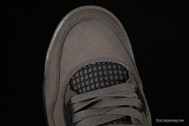 حذاء نايك اير جوردان 4 ريترو من نايك اير جوردان 4 من نايك من جلد الغزال البني الكهفي مع شبكة سوداء - FV5029-200