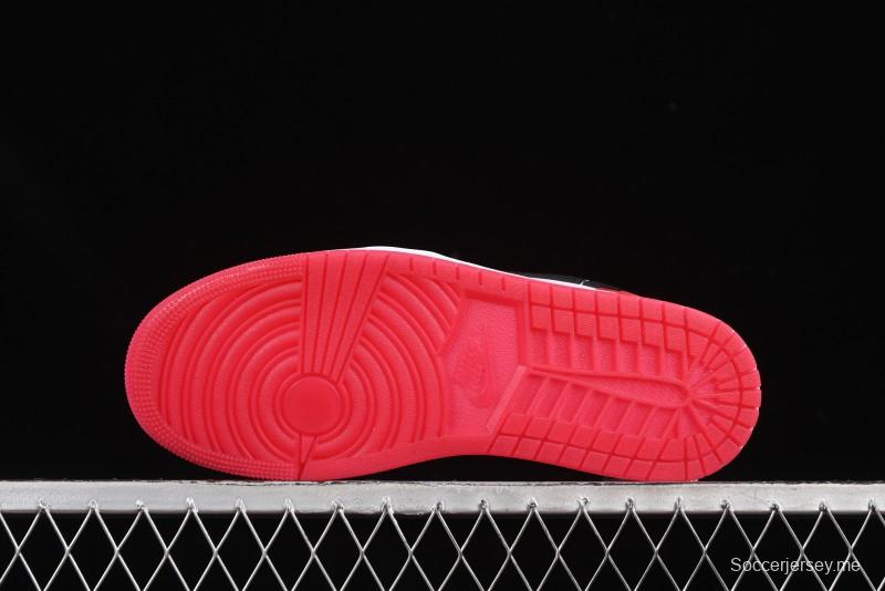 حذاء نايك اير جوردان 1 لاو "أبيض أسود أسود جيم أحمر" سنيكرز ريترو كاجوال - IB8971-106