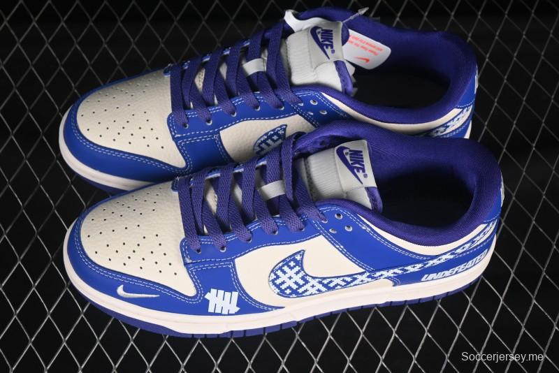 حذاء تزلج نايك SB Dunk Low UN Series Mosaic Blue Swoosh Anniversary مخصص للذكرى السنوية لأحذية التزلج المنخفضة الكاجوال ذات الرقبة المنخفضة - KK1333-045