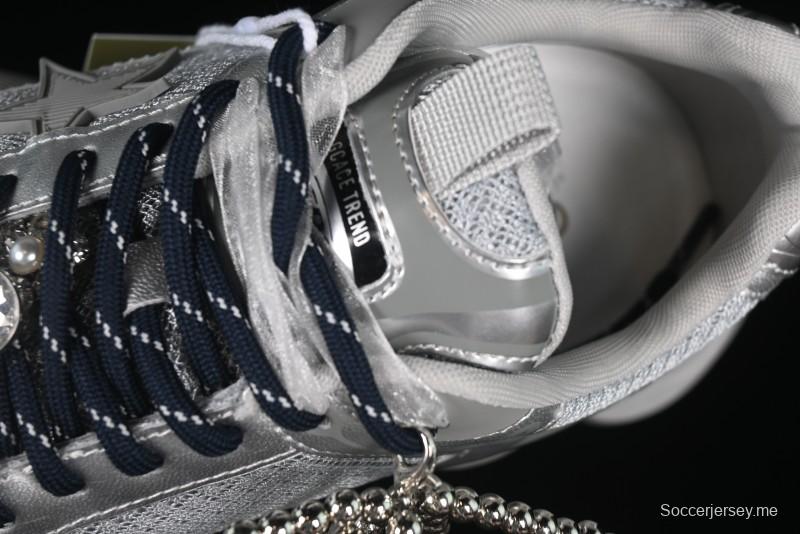 حذاء أبي مجوف بأربطة من نفس النمط GG-CC بنمط نجمة ذات أربطة مجوفة مع زيادة ارتفاع 5 سم - G25X269