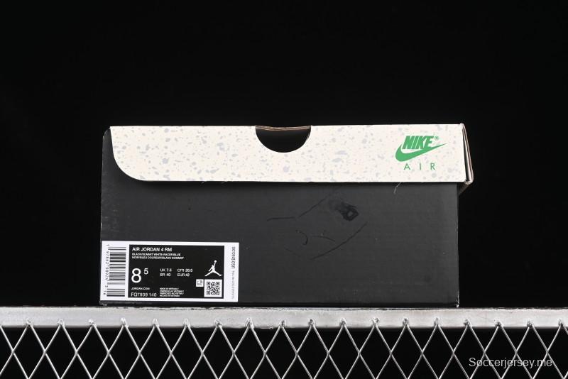 حذاء نايك اير جوردان 4 المعاد تصميمه من نايك مع جزء علوي من الجلد الشبكي والجلد المدبوغ - FQ7939-140