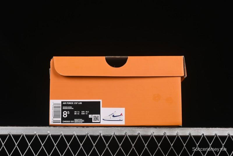 حذاء نايك اير فورس 1 '07 منخفض LV Collaboration Blue Swoosh Drawstring Sneakers Casual - DM686868-083