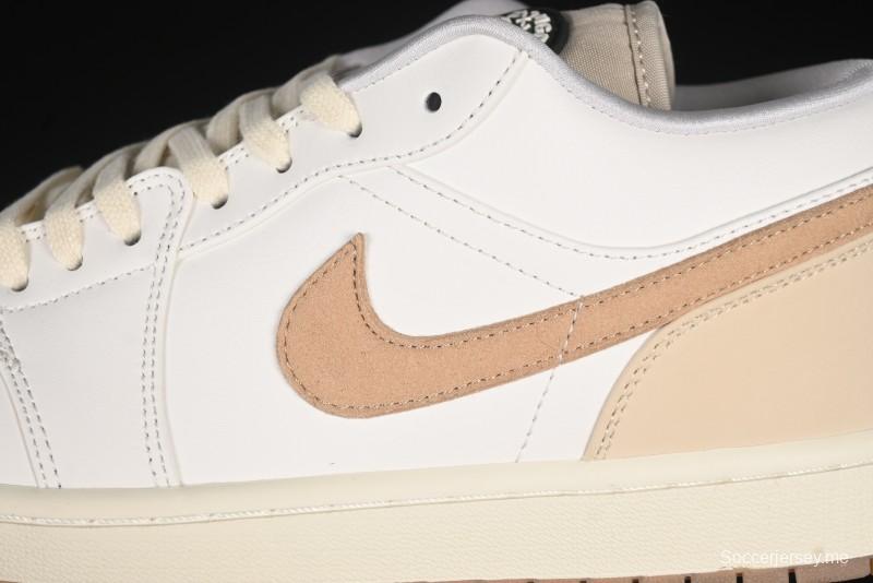 حذاء نايك اير جوردان 1 لاو "دونغدان" الرياضي الكاجوال من نايك اير جوردان 1 "دونغدان" باللون الأبيض بحليب جوز الهند - IB8855-121