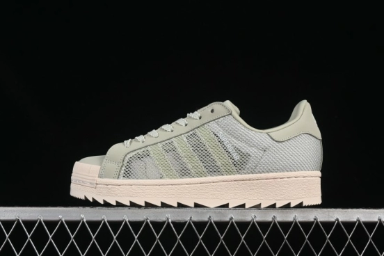 أديداس كلوت كلوت سوبرستار سوبرستار سنيكرز شيل تو في القدمين بتصميم مسنن - IH3643