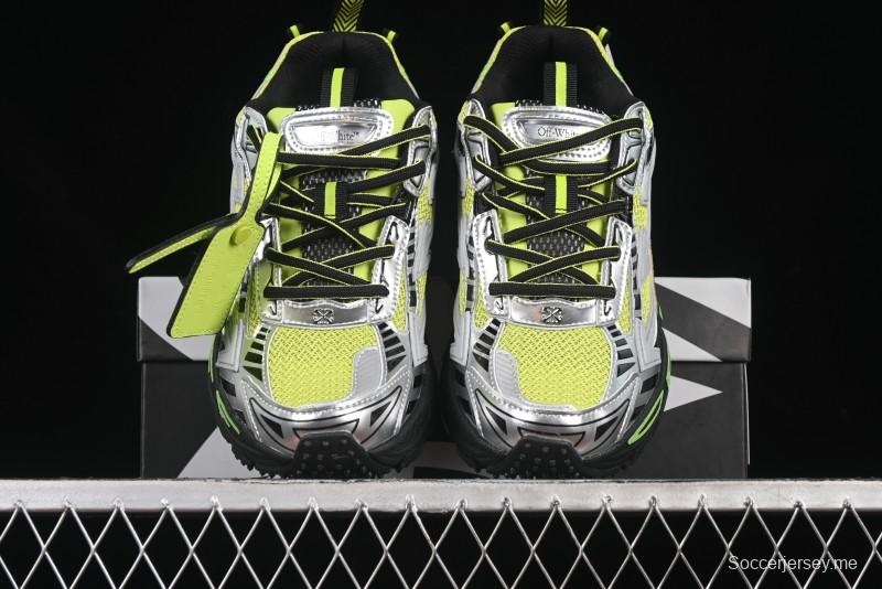 حذاء كاجوال كاجوال باللون الأبيض والأخضر من أوف وايت بي رايت - X.E5