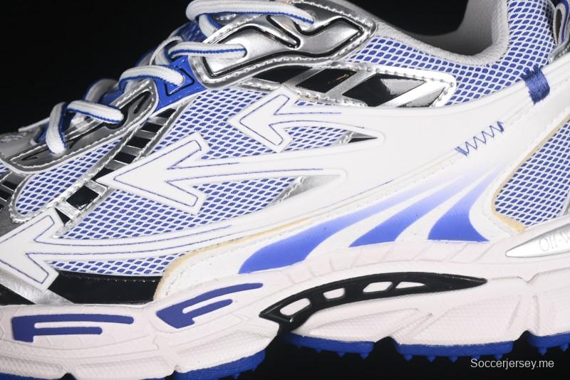 حذاء سنيكرز "بي رايت" من أوف وايت باللون الأزرق الأبيض - X.E5