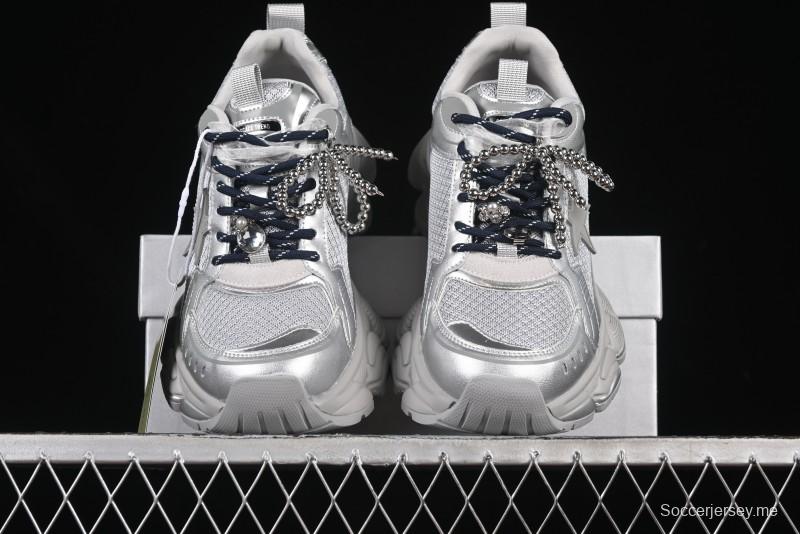 حذاء أبي مجوف بأربطة من نفس النمط GG-CC بنمط نجمة ذات أربطة مجوفة مع زيادة ارتفاع 5 سم - G25X269