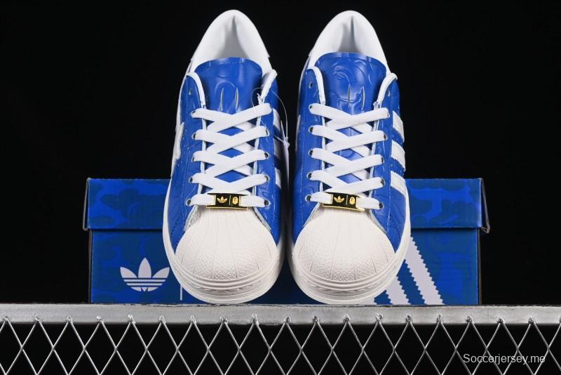 أديداس بابي سوبرستار سوبرستار JR2702 حذاء رياضي كاجوال بمقدمة صدفة - JR2702