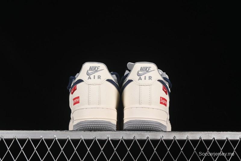 حذاء نايك اير فورس 1 '07 منخفض سوبريم سوبريم سوبريم تعاون نايك بلونين أزرق رمادي برباط - DM686868-068