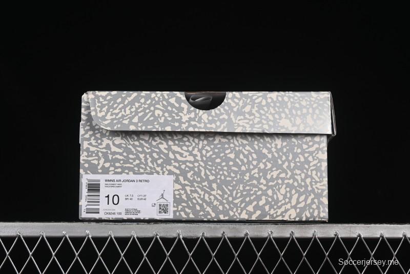 نايك اير جوردان 3 اير جوردان ريترو اوج أو جي شراع فضي معدني - CK9246-100