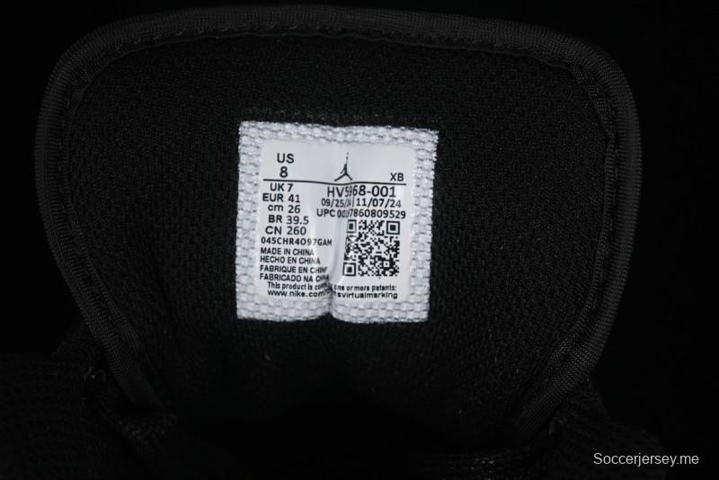 حذاء كرة السلة نايك اير جوردان 1 لاو AJ1 من نايك اير جوردان 1 لاو AJ1 لوحة جلدية بيضاء من القماش الأسود - HV596868-001