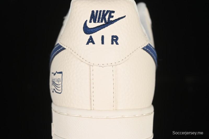 حذاء نايك اير فورس 1'07 المنخفض من نايك اير فورس 1'07 بالتعاون مع بالنسياغا حذاء رياضي كاجوال أزرق منسوج ذو علامة زرقاء - DF0188-062