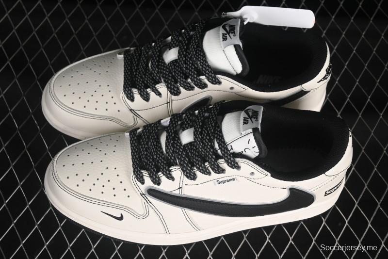 حذاء نايك ترافيس سكوت x Fragment Design x Air Jordan 1 Low OG SP SP الرياضي الكاجوال - DH0223-311