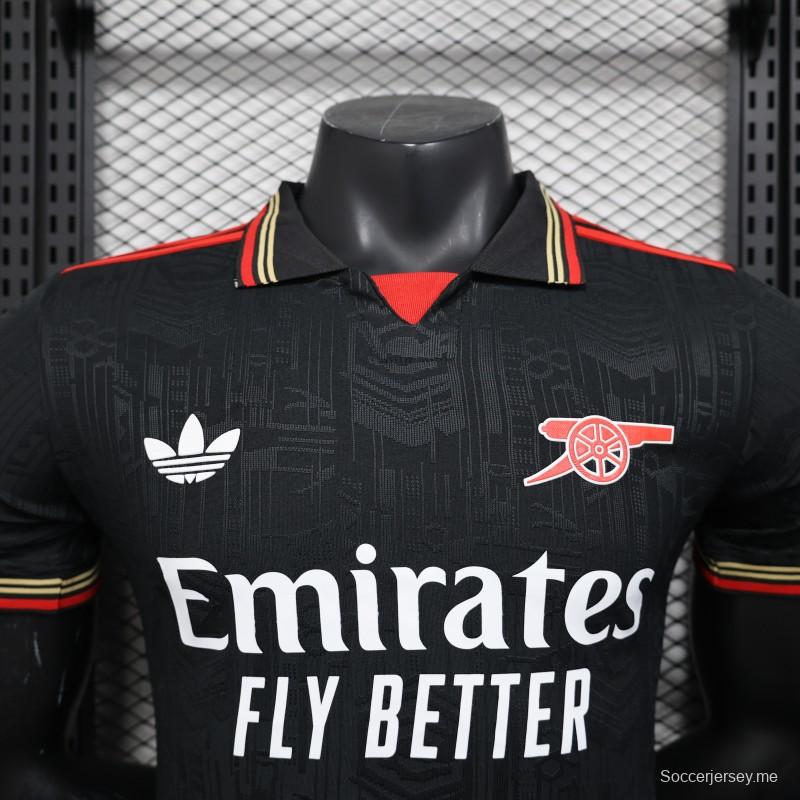 إصدار اللاعبين 25/26 قميص بولو أسود من أرسنال 25/26