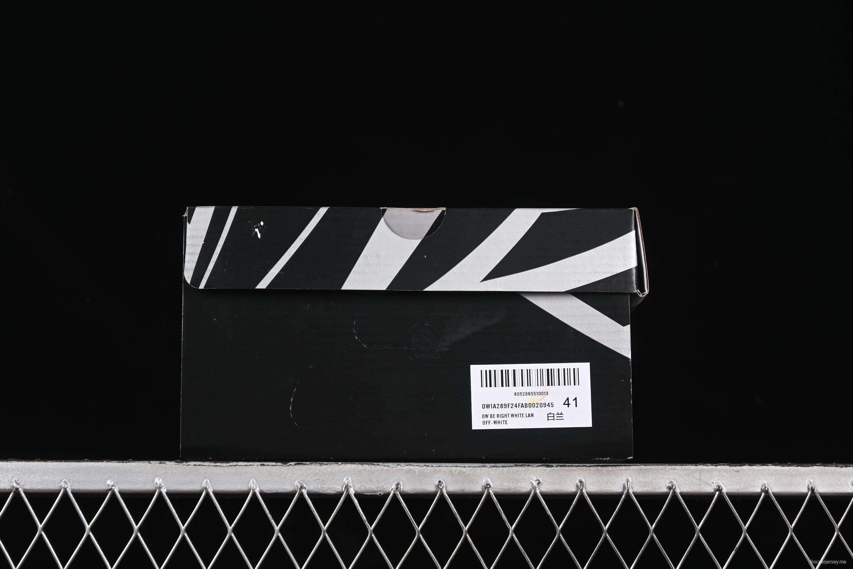 حذاء سنيكرز بي رايت من أوف وايت بي رايت سنيكرز لايف ستايل منخفض الساق باللون الأبيض والأزرق - C.D4