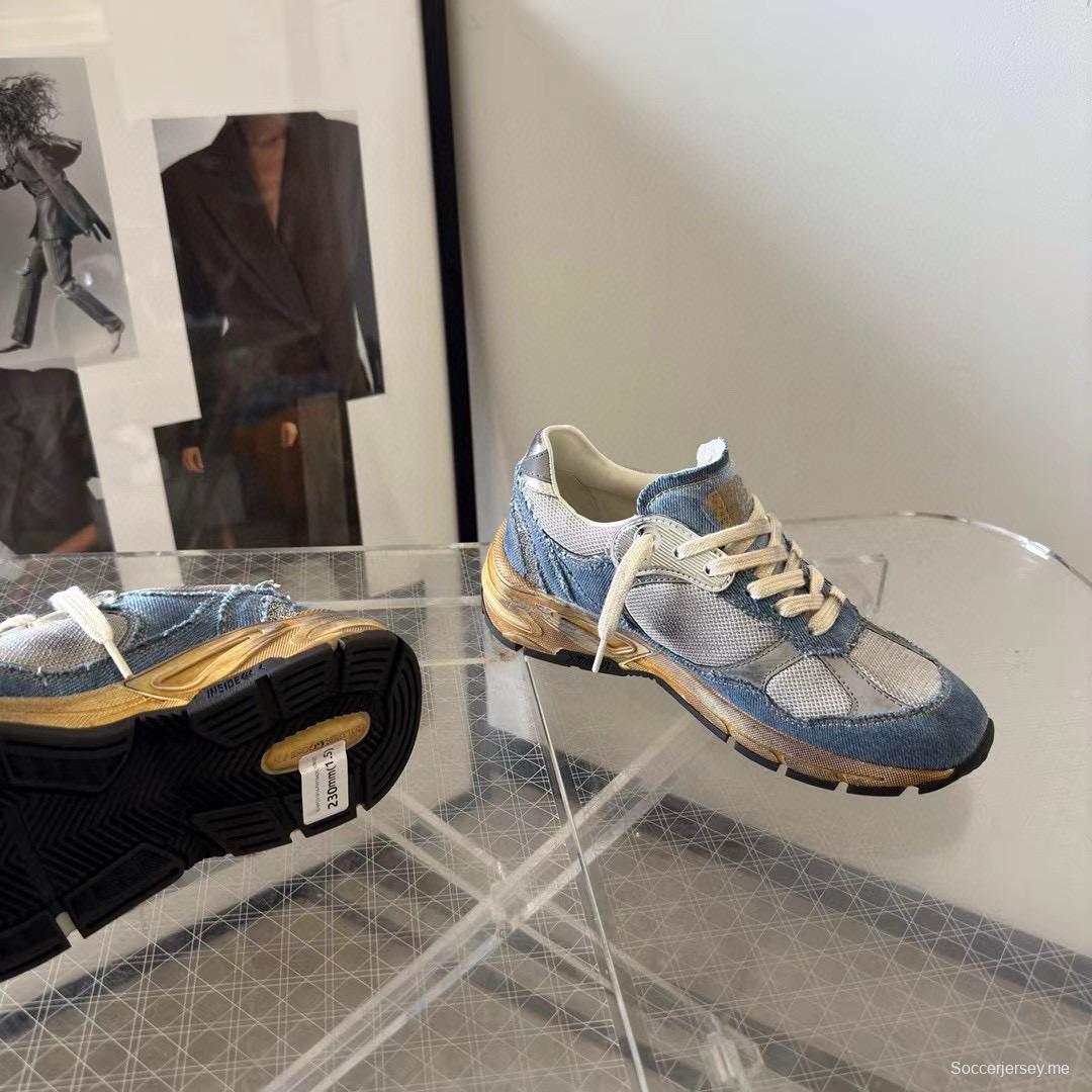 2024 Unisex GGDB Grey Blue Mesh Suede Sneakers