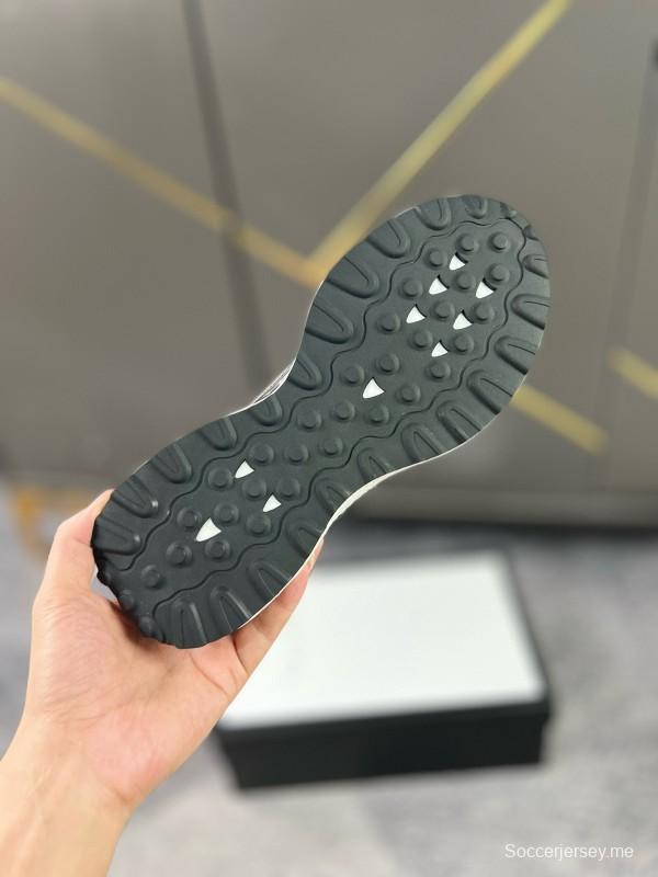 2024 Men Gucci Blue Beige Canvas Leather Sneaker MJ00260