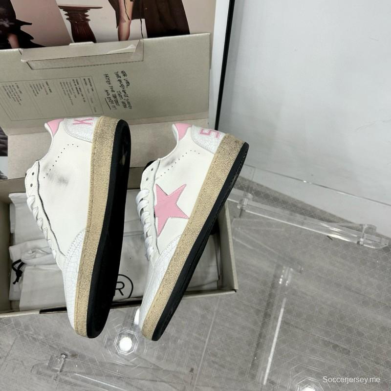 2024 Women GGDB White Pink Leather Sneakers MJ00260