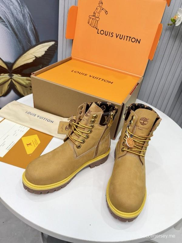 2024 Unisex Louis Vuitton Brown Waterproof Leather Ankle Boots Monogram MJ00450