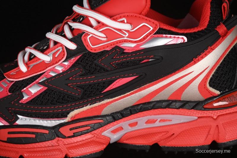 حذاء "بي رايت بي رايت" من أوف وايت كاجوال منخفض الساقين باللون الأحمر الأسود