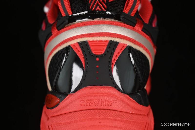 حذاء "بي رايت بي رايت" من أوف وايت كاجوال منخفض الساقين باللون الأحمر الأسود