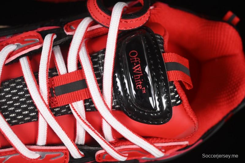 حذاء "بي رايت بي رايت" من أوف وايت كاجوال منخفض الساقين باللون الأحمر الأسود