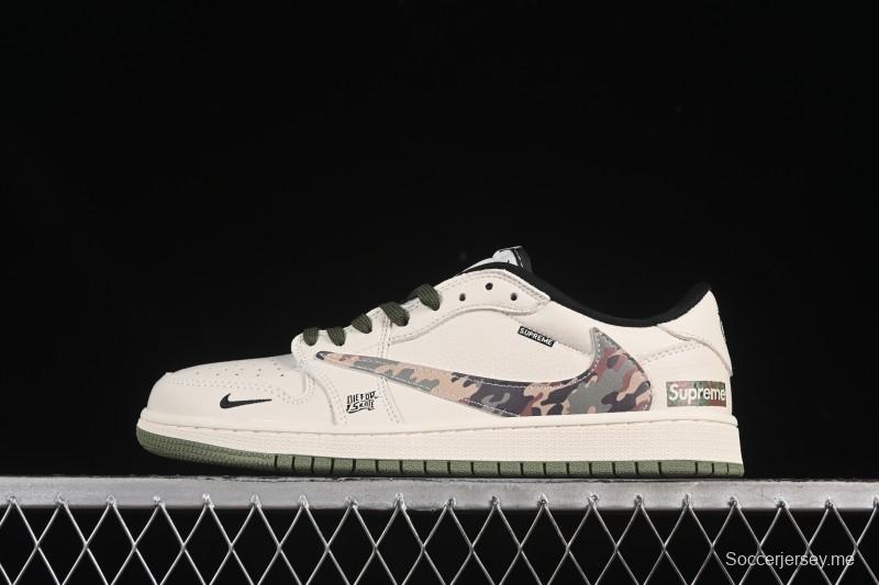 حذاء نايك ترافيس سكوت x Fragment Design x Air Jordan 1 Low OG SP AJ1 AJ1 سنيكرز كاجوال منخفض علوي - XS2024-046