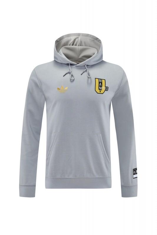 25/26 مانشستر يونايتد هويد جاكيت بسحاب كامل رمادي اللون هويد 25/26 مانشستر يونايتد + بنطلون طويل