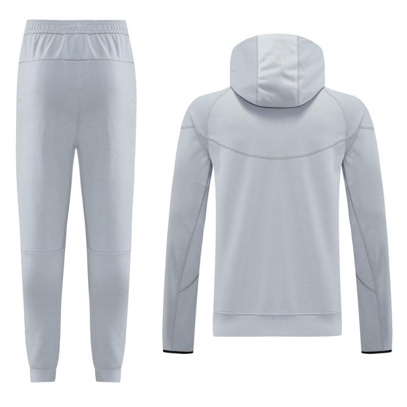 25/26 Barcelona Grey Full Zipper Hoodie Jacket +Long Pants
