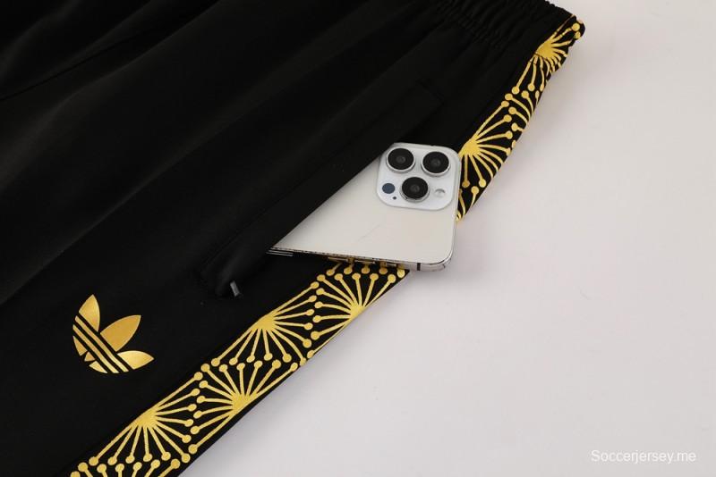 2025 Adidas Black Full Hoodie Zipper Jacket +Long Pants